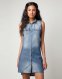 Robe en jeans avec détails lanières au dos