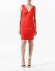 Robe orange à encolure en V 