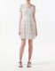 Robe courte en guipure blanc cassé 