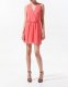 Robe rose à taille élastique 