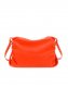 Sac bandoulière orange avec plis sur les côtés