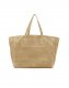Sac shopper en cuir enduit beige
