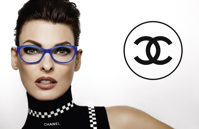 Lunettes de vue style color block pour Chanel