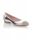 Ballerines bi-matières et à effet miroir
