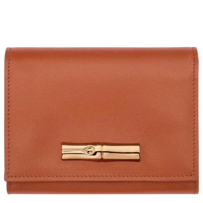 Portefeuille compact Le Roseau (couleur Ecorce) - Longchamp