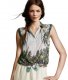 Blouse courte sans manche imprimé hawaïen 