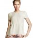 Blouse structurée en soie et lin 