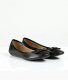 Ballerines noires effet cuir avec semelles antidérapantes