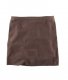 Jupe courte en coton marron