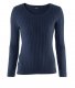 Pull en maille fine tressée sur le devant