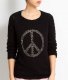Peace, le signe de paix en strass 