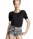 Short court en twill avec motif zèbre 