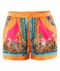 Short court en mousseline imprimée