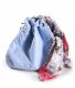 Sac en toile bleu avec anses imprimé foulard