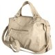 Sac grand format en simili cuir beige 