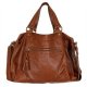 Maxi sac en simili cuir caramel 