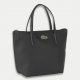 Sac shopping en PVC noir 