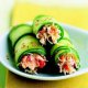 Crabe et concombre en rouleaux