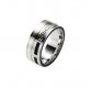 Bague Fossil en acier pour Messieurs !